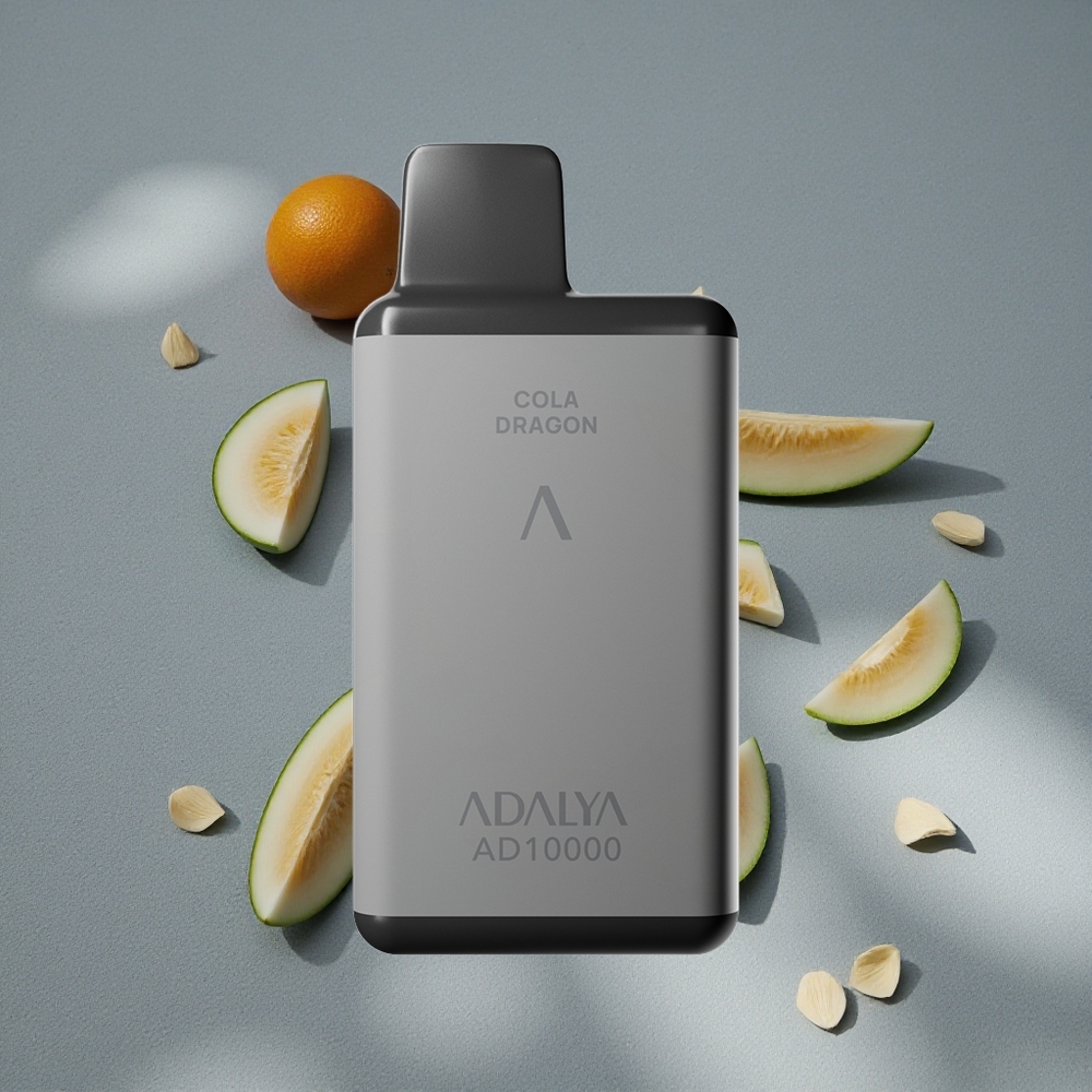 Adalya AD 10000 Caladas Vape Desechable Gris Espacial con USB-C y Sabor Melón Azul