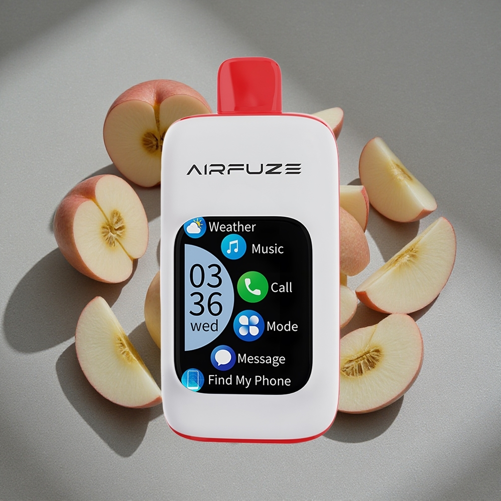 AirFuze Smart 30000 Caladas Disposable Pod Triple Manzana con Pantalla Táctil