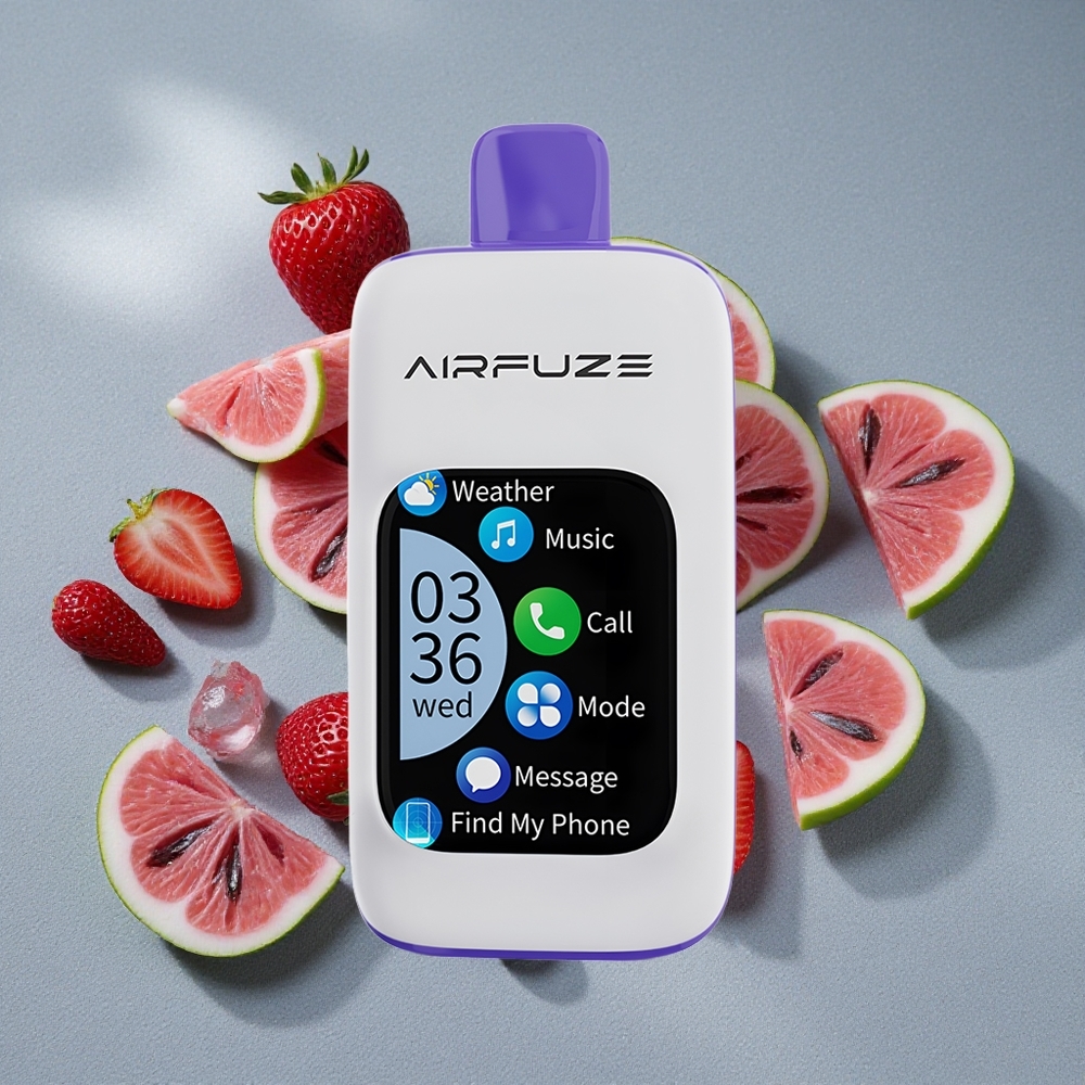 AirFuze Smart 30000 Caladas Disposable Pod con Pantalla Táctil 2.01" y Sabor Blue Razz Ice