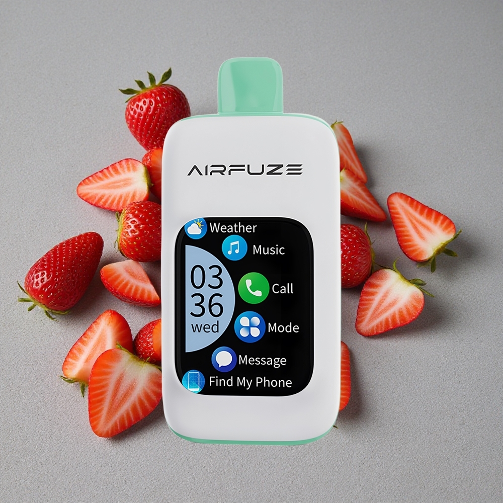 AirFuze Smart 30000 Caladas Disposable Pod con Pantalla Táctil 2.01" y Sabor Fresa Veraniega