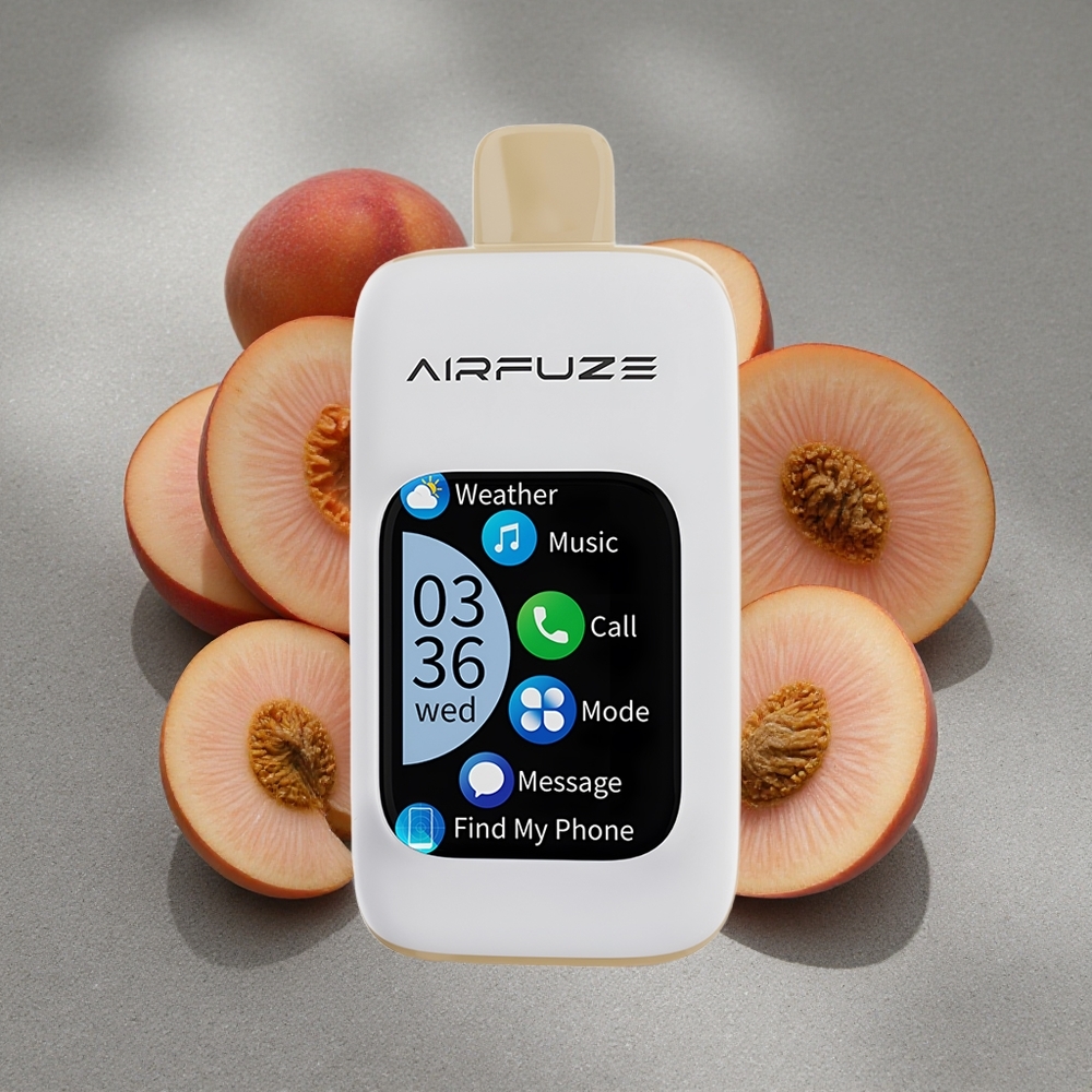 AirFuze Smart 30000 Caladas Disposable Pod con Pantalla Táctil 2.01" y Sabor Melocotón Jugoso