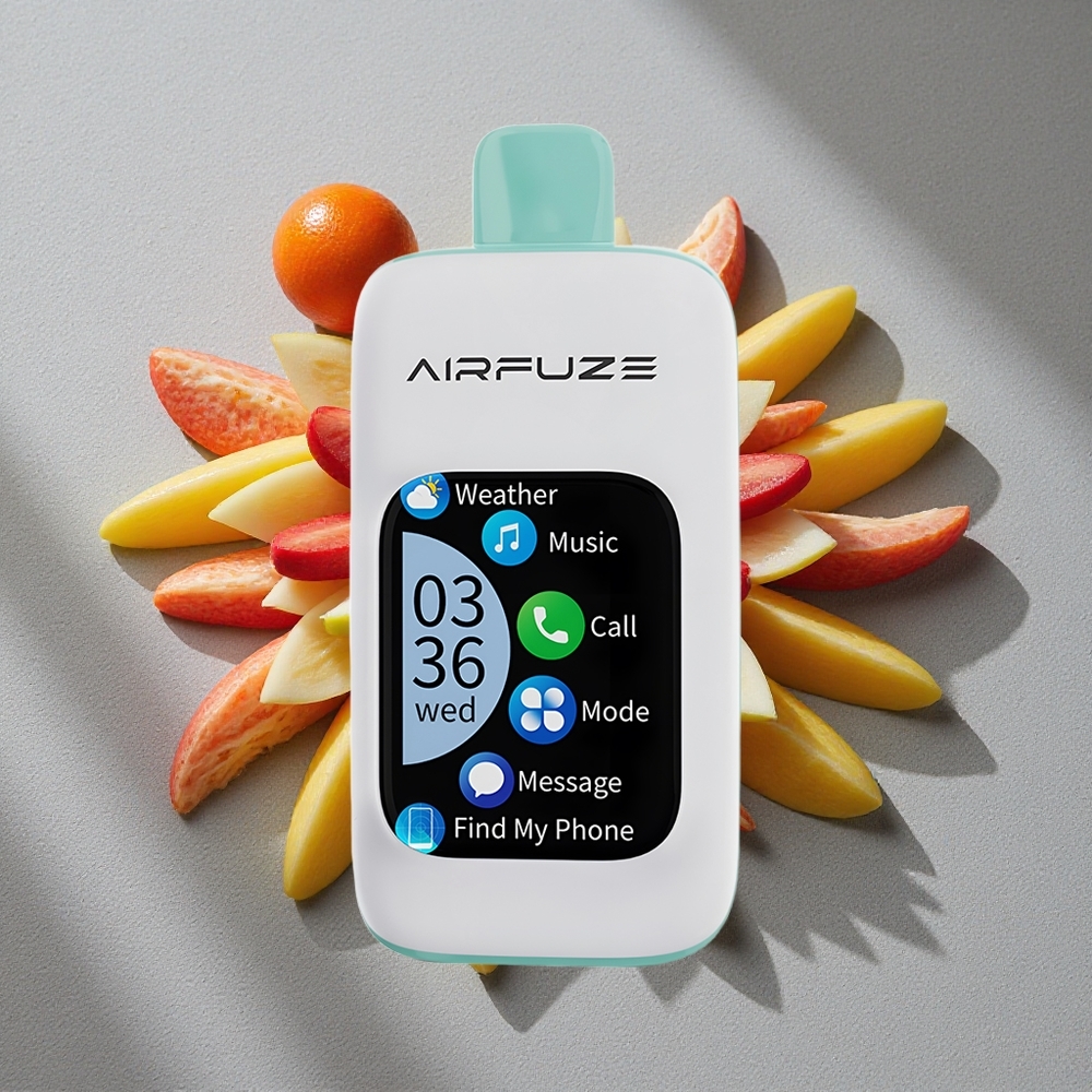AirFuze Smart 30000 Caladas Disposable Pod con Pantalla Táctil 2.01" y Sabor Rainbow Fruta Explosiva
