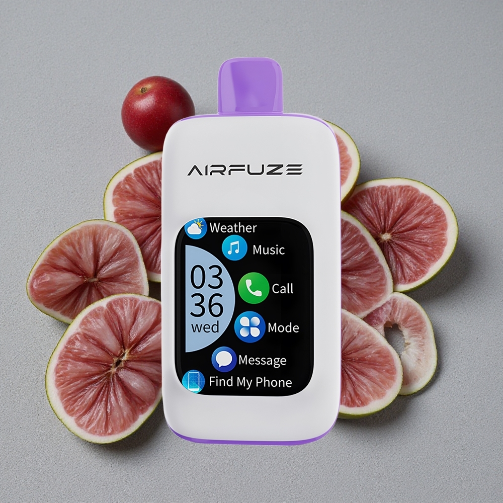AirFuze Smart 30000 Caladas Disposable Pod con Pantalla Táctil 2.01" y Sabor Uva Explosiva
