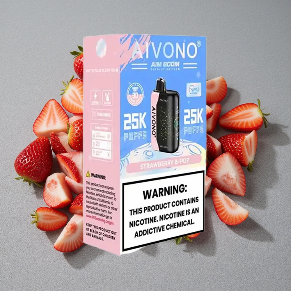 Aivono AIM BOOM 25000 Caladas Fresa B Pop con 28ml de E-Líquido y Batería 650mAh