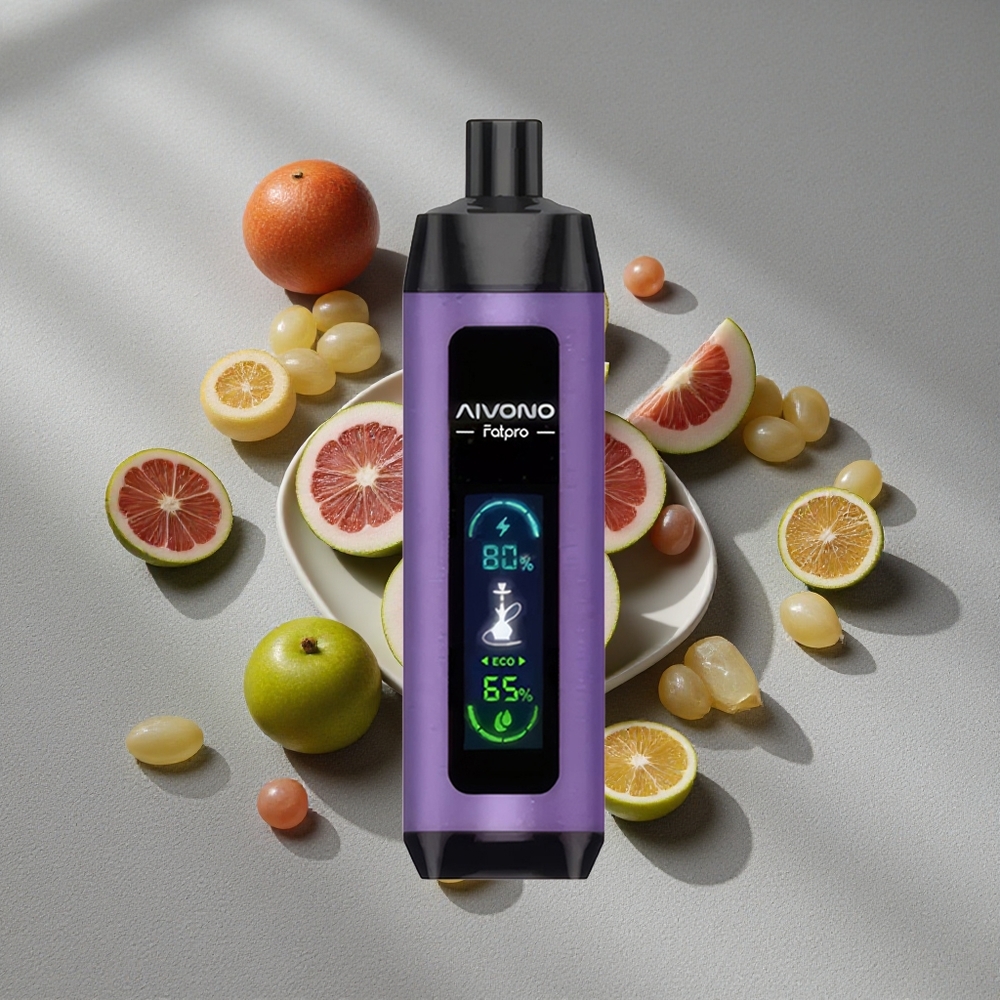 Aivono AIM FATPRO 22000 Caladas con 28ml de E-líquido y Sabor Uva Menta