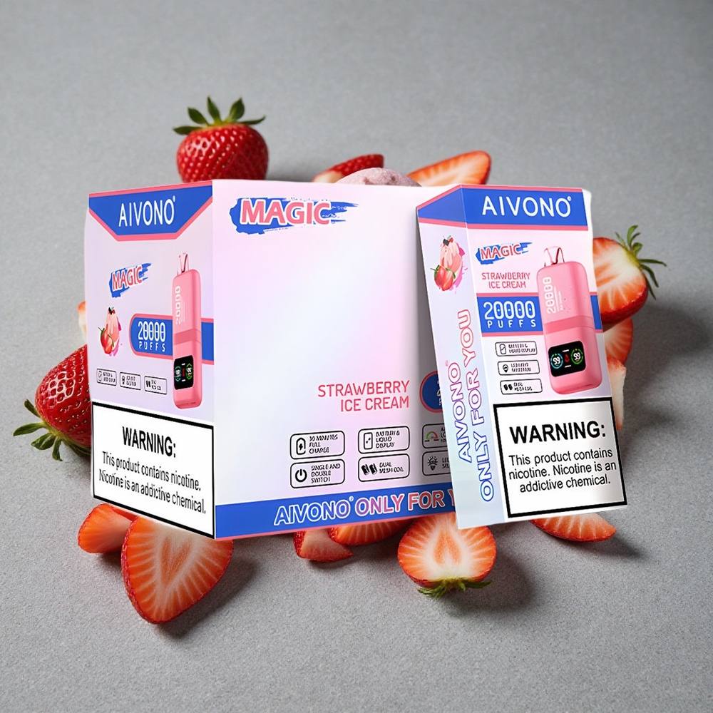 Aivono AIM MAGIC 20000 Caladas con 26ml de E-líquido y Helado de Fresa