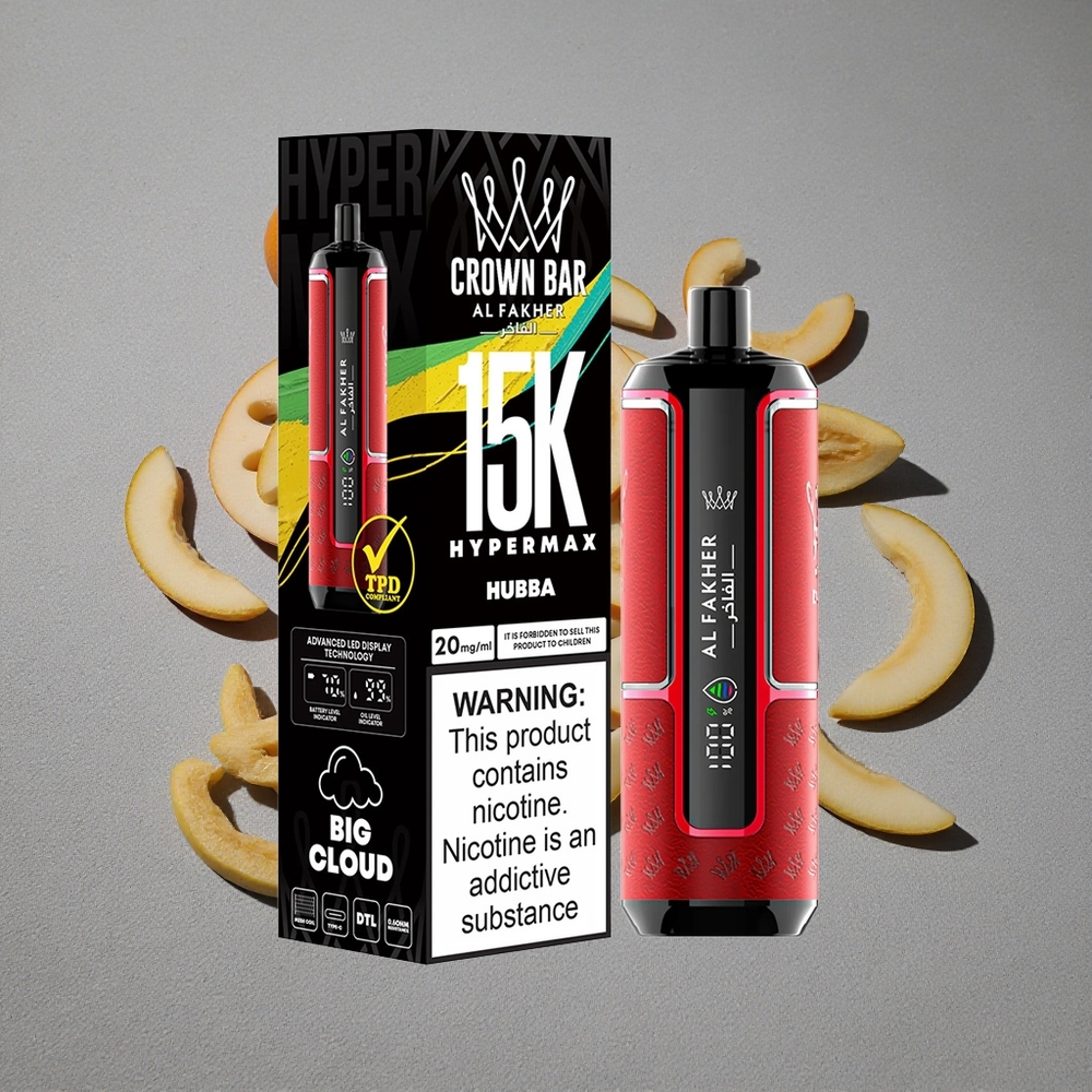 Al Fakher Crown Bar 15K Hypermax Desechable con 22ml y 15,000 Caladas