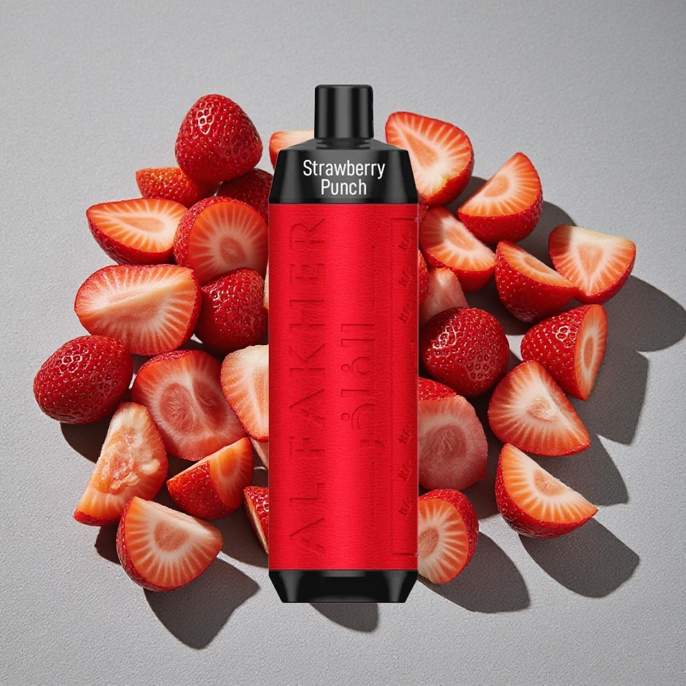 Al Fakher Crown Bar 8000 Crystal Vape Desechable Fresa Golpe con 8000 Caladas y 5mg de Nicotina