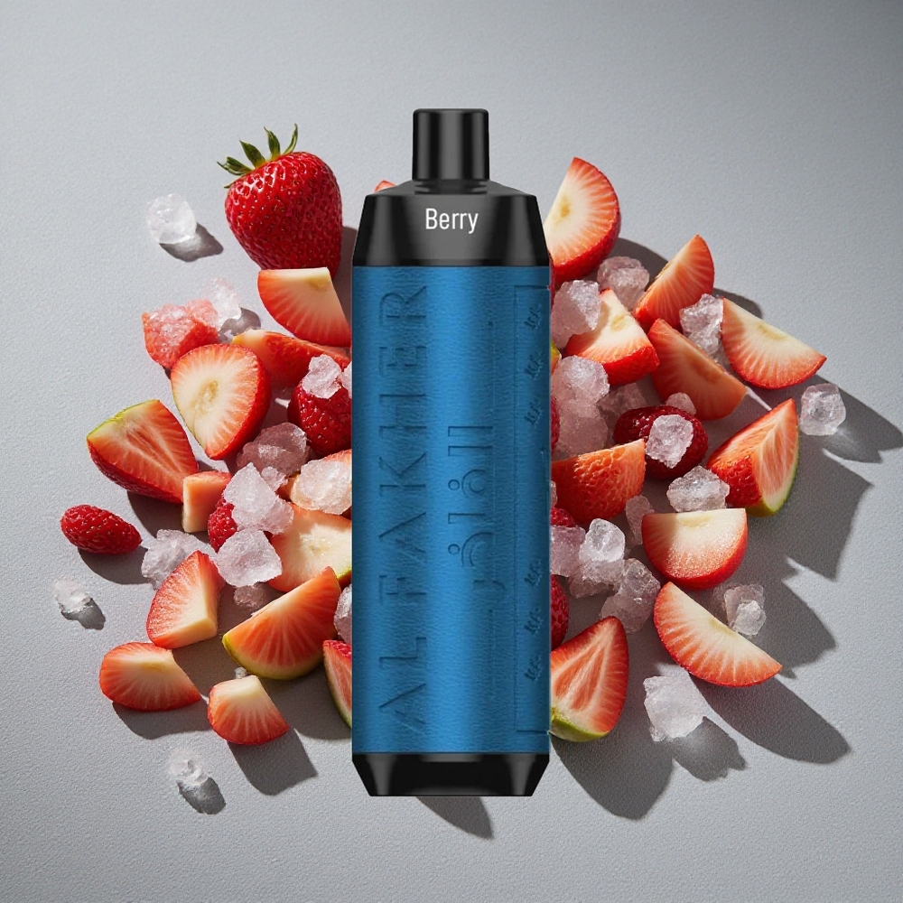 Al Fakher Crown Bar 8000 Crystal Vape Desechable con 8000 Caladas y 18ml de Líquido - Berry Ice (Baya Helada)