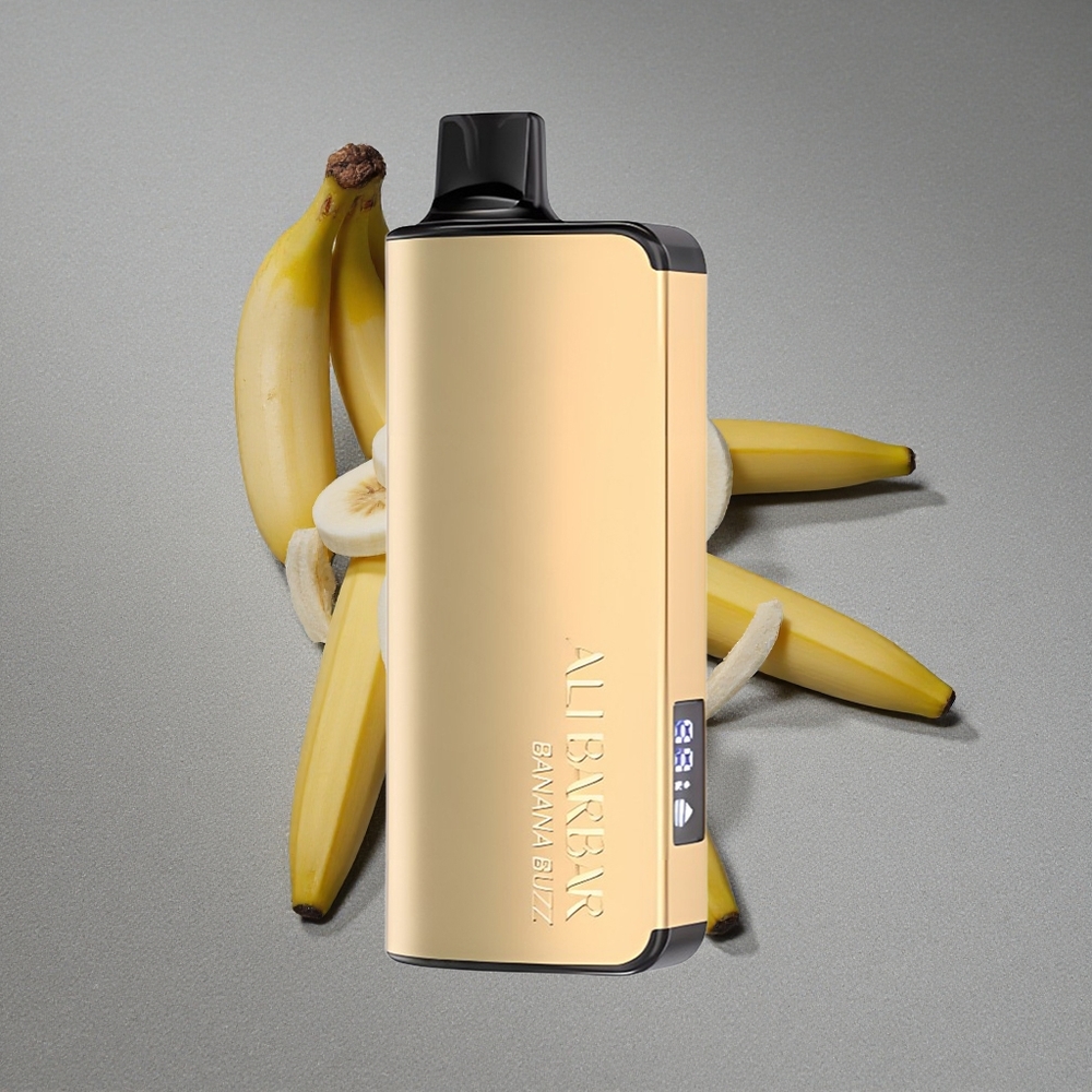 Alibarbar Ingot 9000 Caladas Desechable Banana Buzz con 22ml de E-líquido y 2350mah de Batería