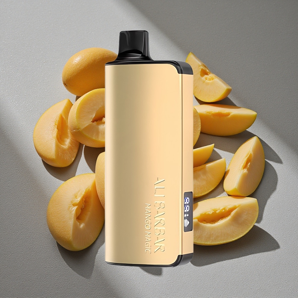Alibarbar Ingot 9000 Caladas Mango Mágico con Pantalla LED y 22ml de E-líquido