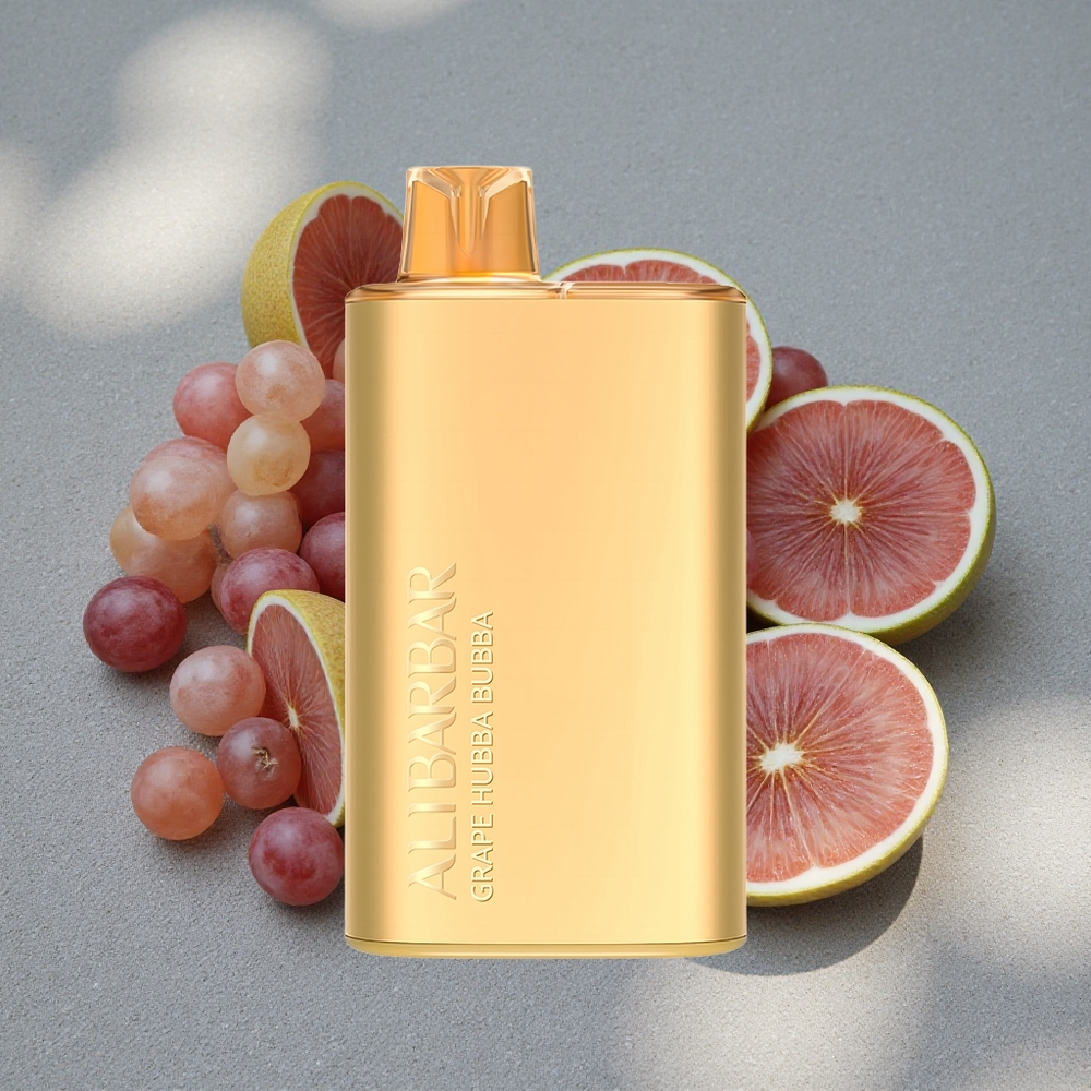 Alibarbar Rich 8000 Caladas Desechable con 20ml de Líquido y Sabor Uva Hubba Bubba