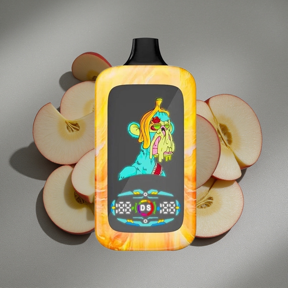 Fumot Digital Monkey Vape Desechable 40000 Caladas/Doble Manzana con Batería 850 MAH y Puerto Tipo-C