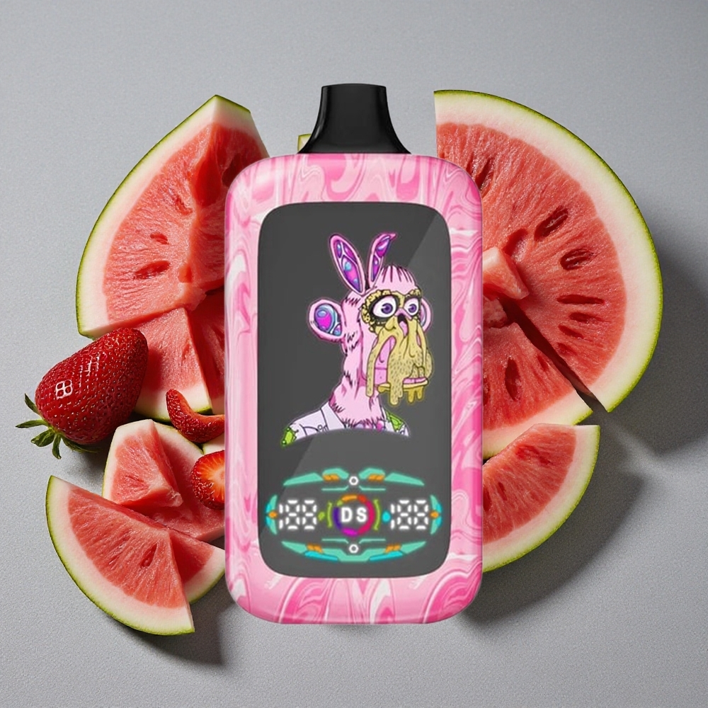 Fumot Digital Monkey Vape Desechable 40000 Caladas con Doble Motor y Sabor Fresa Sandía