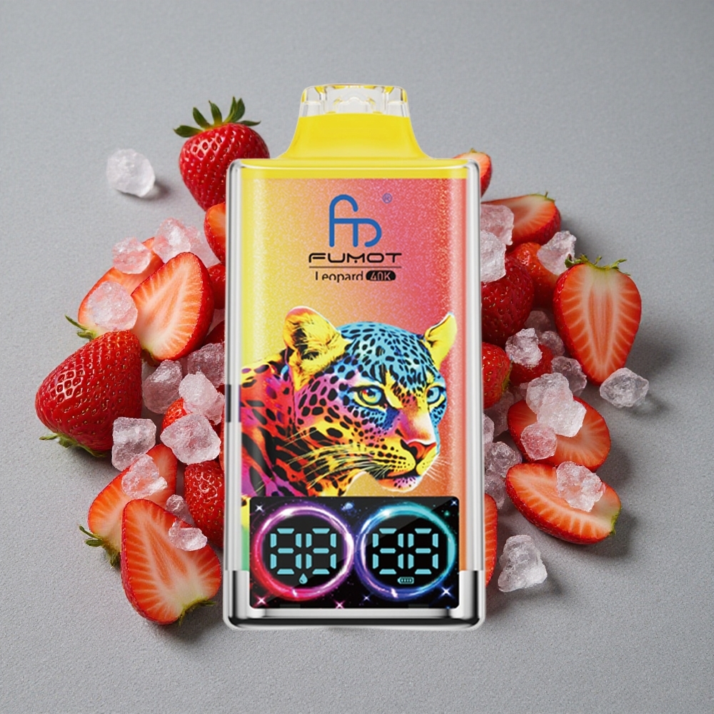 Fumot Leopard 40K Caladas Vape Desechable Fresa Helada con 700mAh y Dual Mesh