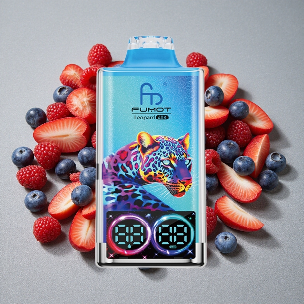 Fumot Leopard 40K Caladas Vape Desechable con Batería 700mAh y Arándano Frambuesa