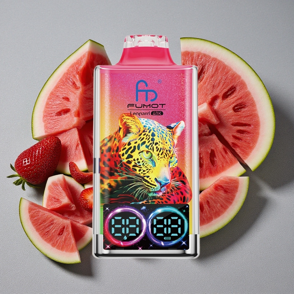 Fumot Leopard 40K Caladas Vape Desechable con Batería 700mAh y Sabor Fresa Sandía