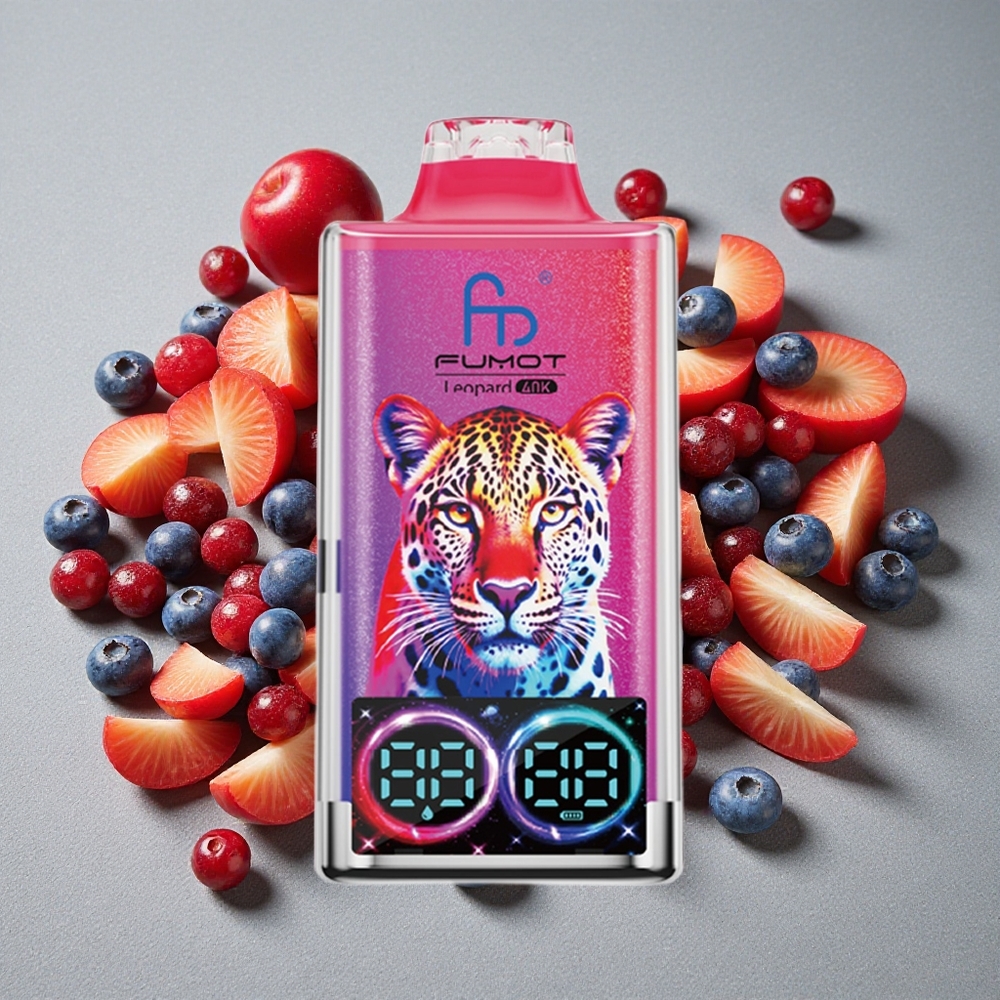 Fumot Leopardo 40K Caladas Vape Desechable con Batería 700mAh y Arándano Azul Cereza