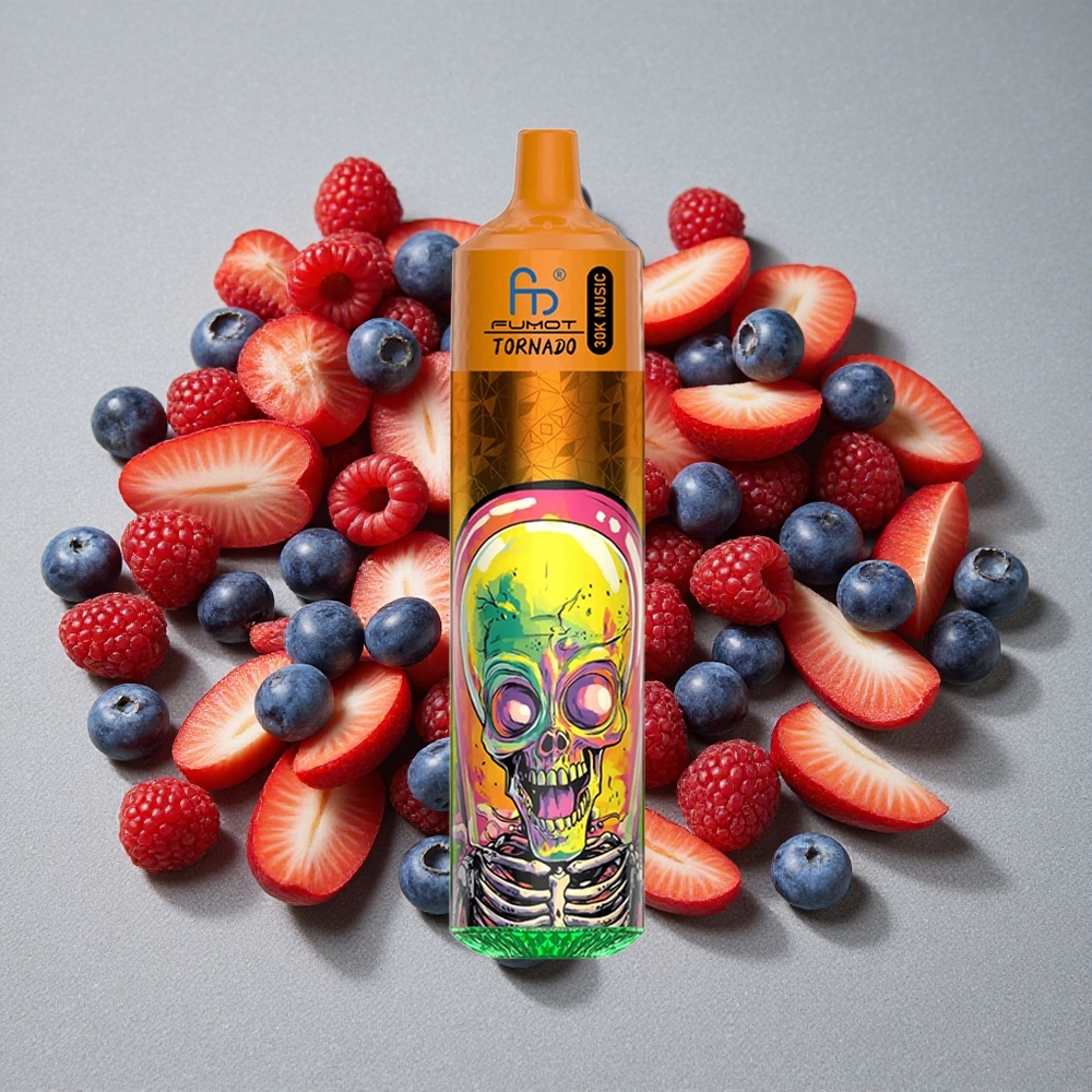 Fumot RandM Tornado 30000 Caladas Vape Desechable Arándano Frambuesa con 30mL y 5% de Nicotina