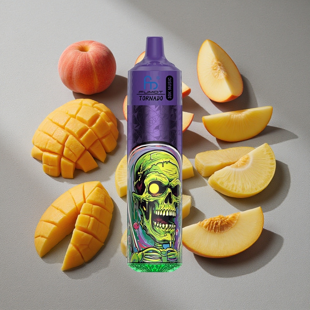 Fumot RandM Tornado 30000 Caladas Vape Desechable Durazno Mango Piña con 30mL y 5% Nicotina