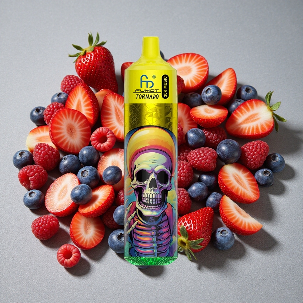 Fumot RandM Tornado 30000 Caladas Vape Desechable Fresa Arándano Frambuesa con 30mL y 5% Nicotina