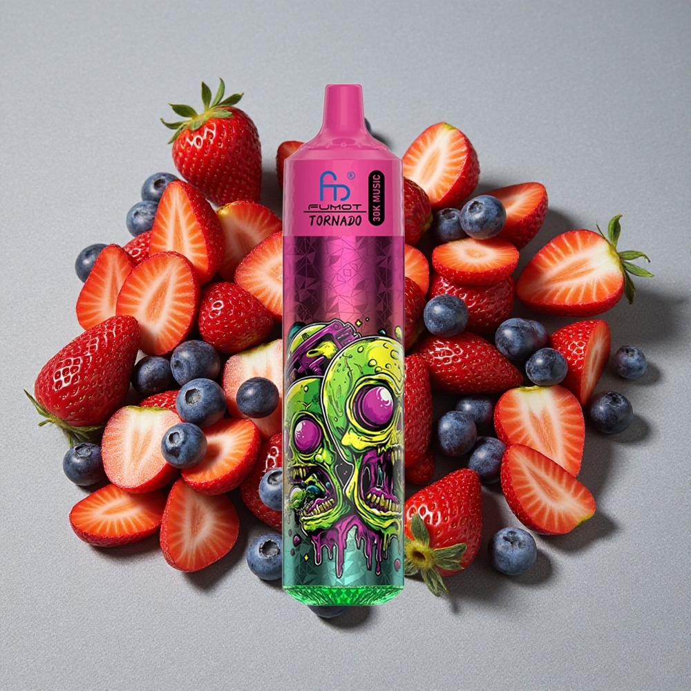 Fumot RandM Tornado 30000 Caladas Vape Desechable Fresa Arándano con 30mL y 5% Nicotina