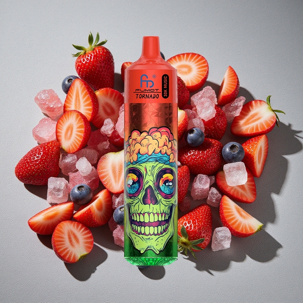 Fumot RandM Tornado 30000 Caladas Vape Desechable Fresa Baya Helada con 30mL y 5% Nicotina