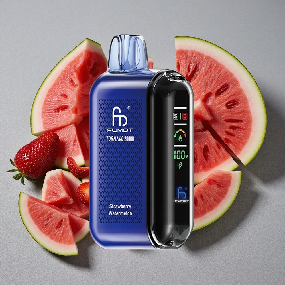 Fumot Tornado 20000 Caladas Batería Recargable 850mAh Fresa Sandía Desechable