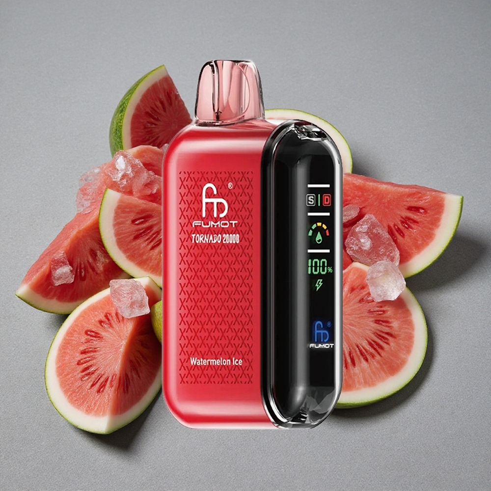 Fumot Tornado 20000 Caladas Desechable Sandía Helada con Batería Recargable 850mAh y Capacidad de 20ml