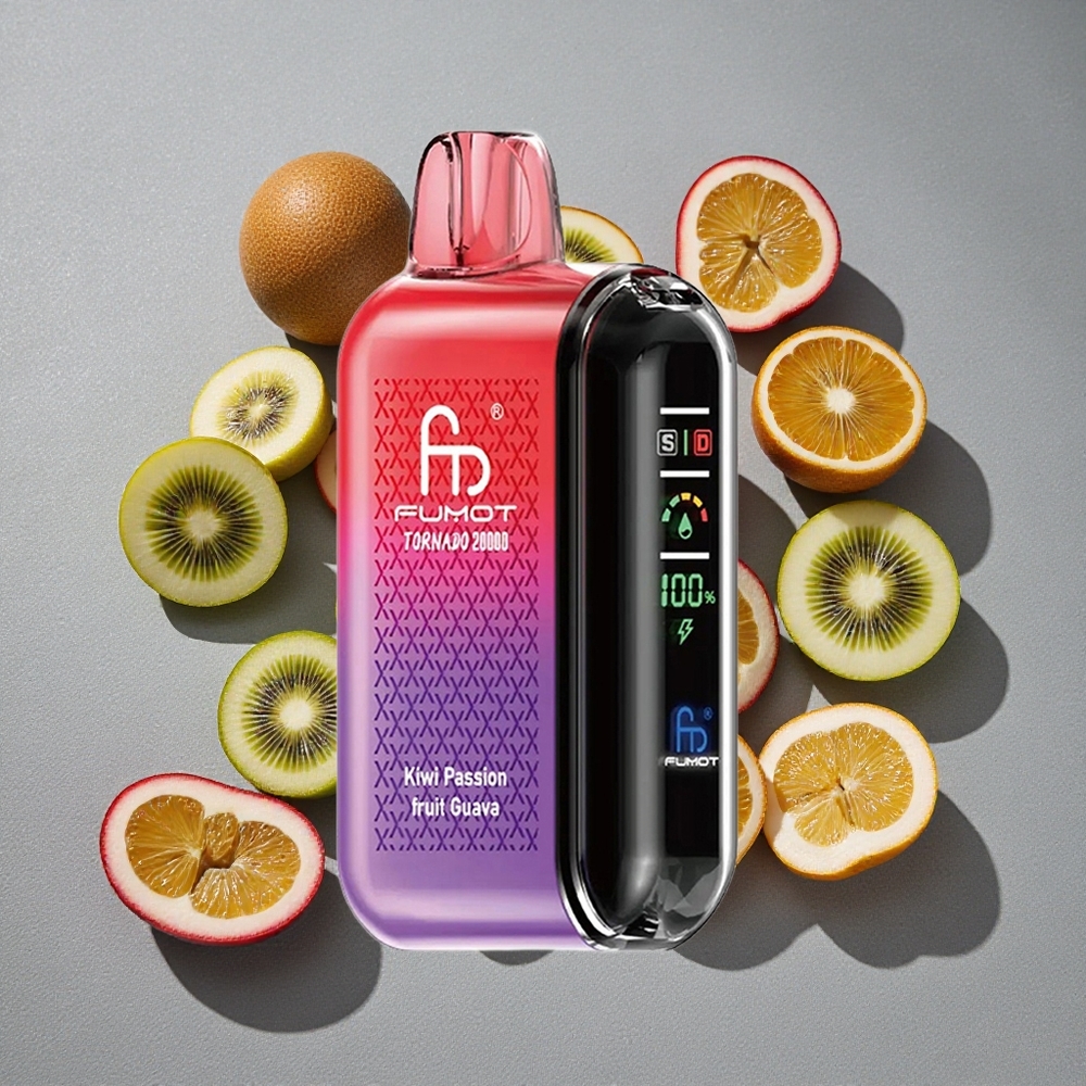 Fumot Tornado 20000 Caladas con 20ml de E-líquido y Sabor Kiwi Maracuyá Guayaba