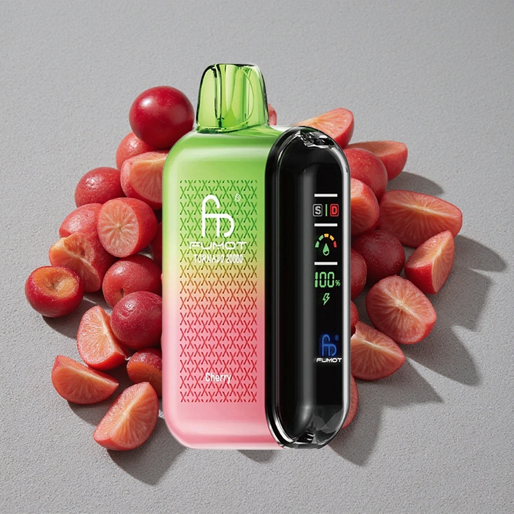 Fumot Tornado 20000 Caladas con Batería Recargable 850mAh y Cereza