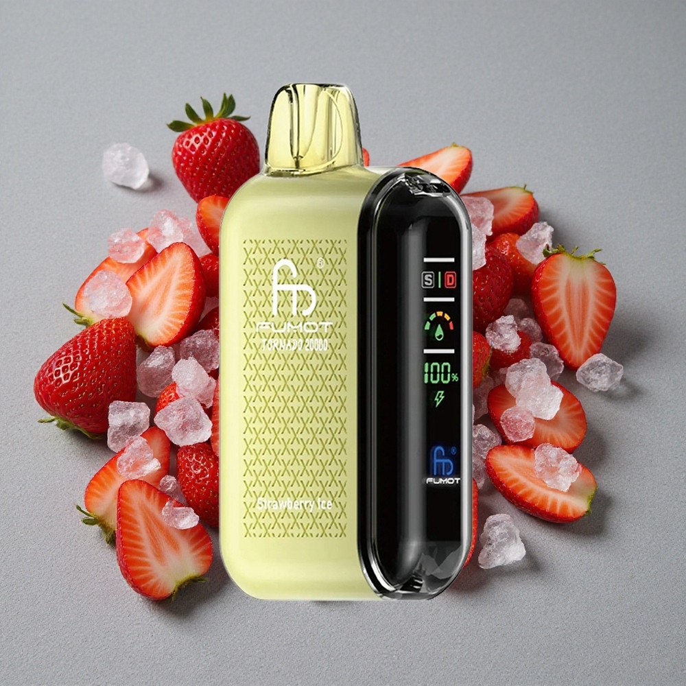 Fumot Tornado 20000 Caladas con Batería Recargable 850mAh y Sabor Fresa Helada