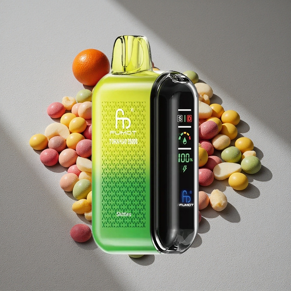Fumot Tornado 20000 Caladas con Batería Recargable 850mAh y Sabor Skittles