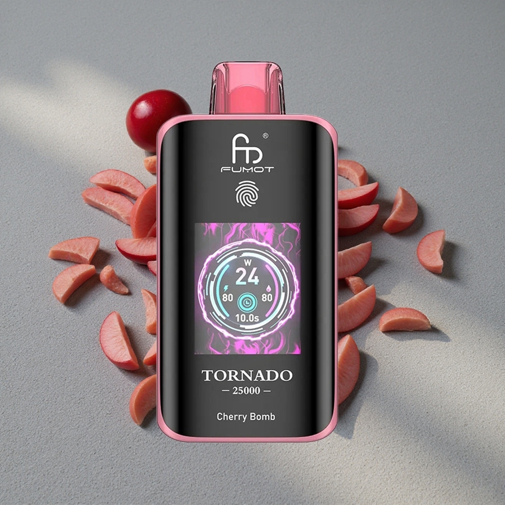 Fumot Tornado 25000 Caladas Batería Recargable 700mAh Bomba Cereza