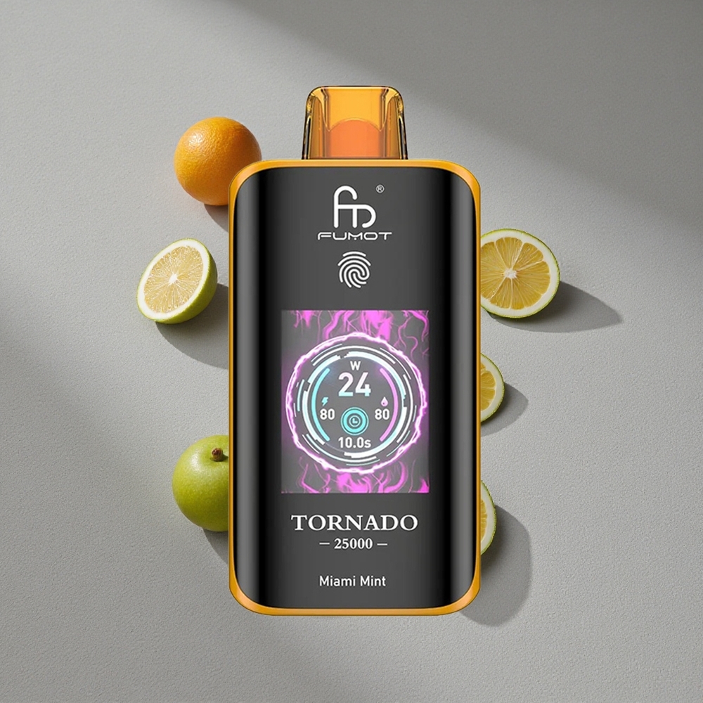 Fumot Tornado 25000 Caladas Pantalla HD Menta Miami