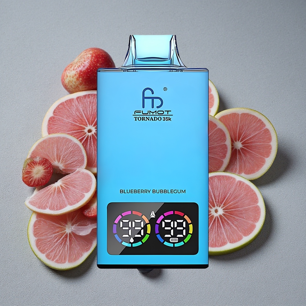 Fumot Tornado 35K Desechable Vape - Chicle de Arándano con Batería 700 MAH y Carga Rápida