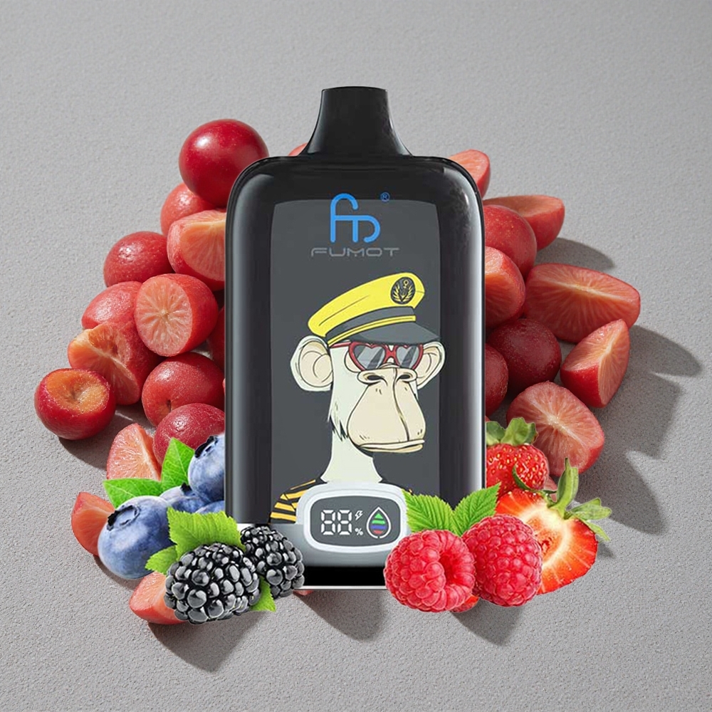 Fumot Tornado Caja Digital 12000 Caladas Cereza con Batería Recargable 550mAh