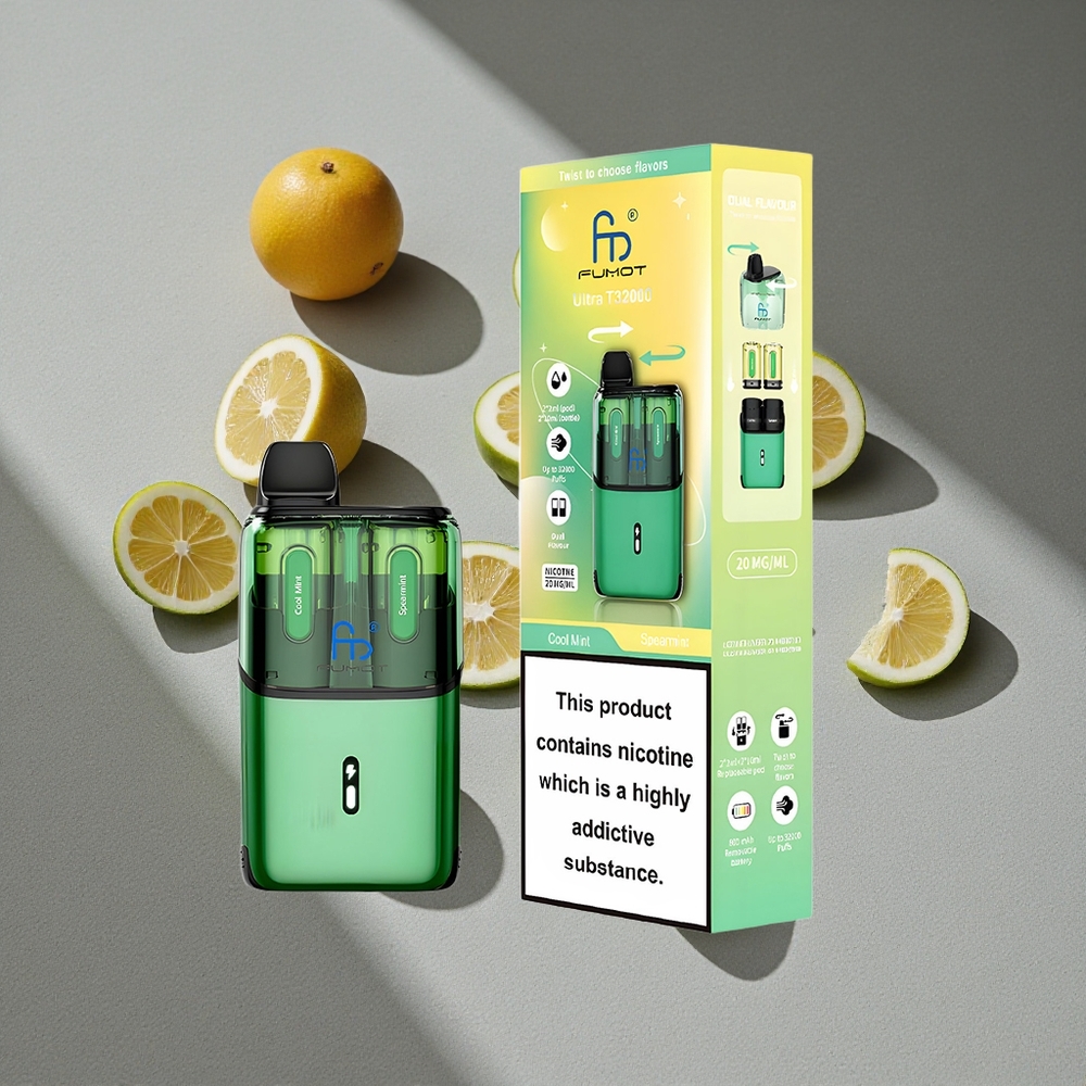 Fumot Ultra T32000 Desechable - 24ml y Menta Verde
