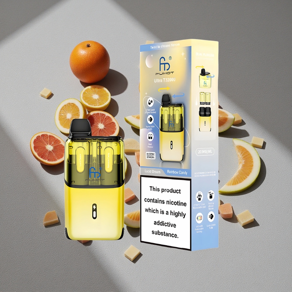 Fumot Ultra T32000 Vape Desechable - Caramelo Arcoíris con 32000 Caladas y Carga Rápida Tipo-C