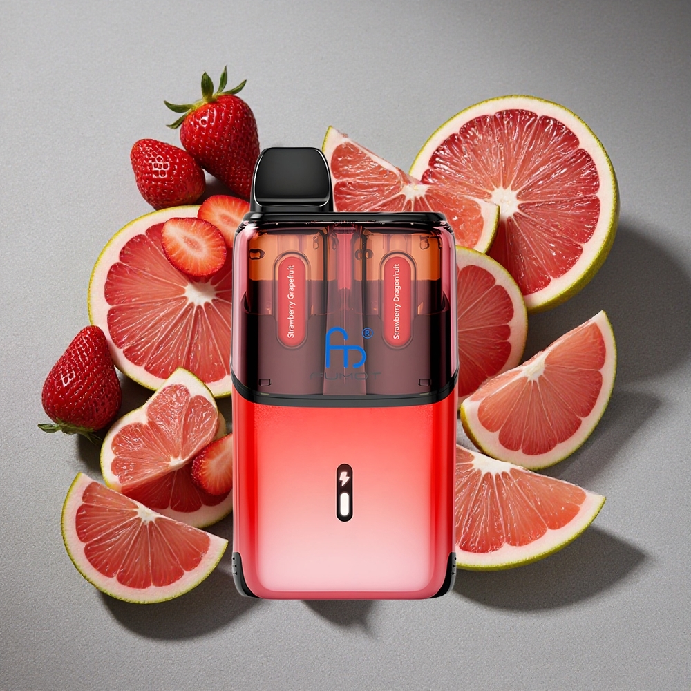 Fumot Ultra T32000 Vape Desechable - Fresa Pomelo y Fresa Fruta del Dragón con 32000 Caladas y Carga Rápida Tipo-C