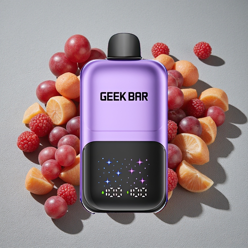 GEEK BAR 2GO 20ml 50000 Caladas Dos Series Bolígrafo Vapeador Desechable con Pantalla Interactiva y Uva & Frambuesa