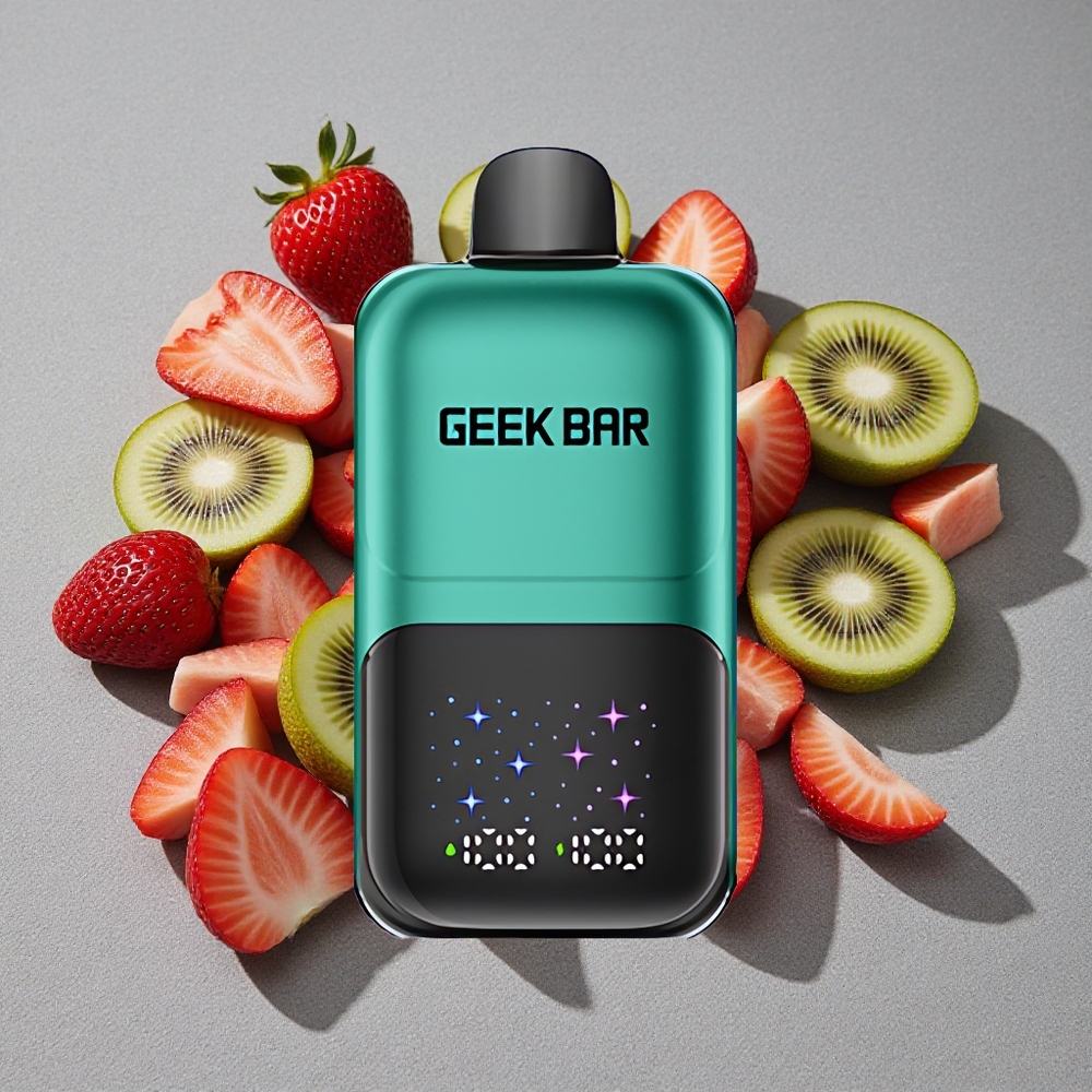 GEEK BAR 2GO 20ml 50000 Caladas Dos Series E-Cigarrillo Desechable con Pantalla Interactiva y Fresa & Kiwi