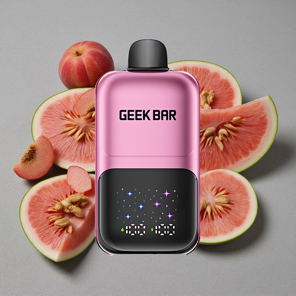 GEEK BAR 2GO 20ml 50000 Caladas Dos Series Vape Desechable Pen Durazno & Sandía con Pantalla Grande Interactiva