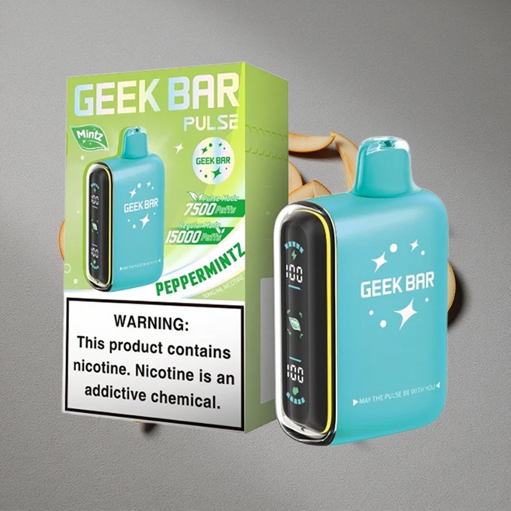 Geek Bar Pulse 15000 Caladas Edición Menta con 16ML de Líquido y Flujo de Aire Ajustable